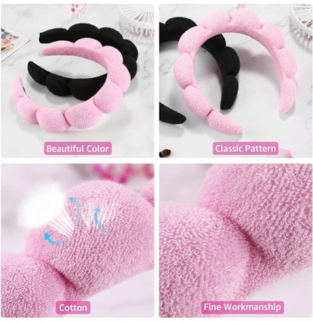 Headband - for face washing or facial care - Headband - Soft cosmetic headband for face washing, facial mask and skin care