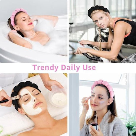 Headband - for face washing or facial care - Headband - Soft cosmetic headband for face washing, facial mask and skin care