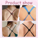Non-slip bra straps - Racerback bra strap holders - bra strap clips with non-slip buckles and hidden straps - 12 pieces