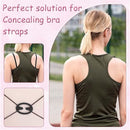 Non-slip bra straps - Racerback bra strap holders - bra strap clips with non-slip buckles and hidden straps - 12 pieces