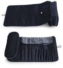 Makeup Bag - Professional Foldable Travel Brush Bag - For Makeup Brushes - Black