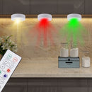 LED spotlight set - 6 stylish lights with dimming function and 2 practical remote controls - Night lights with colour change - Lights with remote controls - Suitable for kitchens, bedrooms, etc.