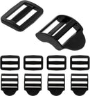 Replacement Backpack Buckles - Set of 5 - Replacement Backpack Buckles - Adjustable - Black Slide Buckles for Backpacks