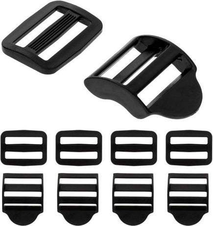 Replacement Backpack Buckles - Set of 5 - Replacement Backpack Buckles - Adjustable - Black Slide Buckles for Backpacks