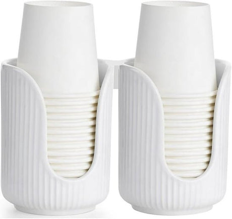 Ceramic countertop cup holder - Bathroom cup holder - Small countertop accessory - For sinks, bathrooms, kitchens and dining rooms