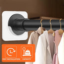 Shower rod bracket - Curtain bracket - Self-adhesive rod mounting without drilling - Transparent rod hook - Mounting stickers (8 pieces)