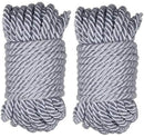 Soft and Silky Strong Braided Twisted Rope - 32 Feet 8mm (1/3") Diameter - 10 Meters Strong Multi-Purpose Hemp Rope, Shiny Rope
