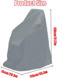 Waterproof Wheelchair Cover - Oxford Fabric Wheelchair Cover, Mobile Vehicle Cover, Wheelchair Storage Protector - UV Protection, Dust Protection, Outdoor Rain Cover - Gray - 115x75x130cm