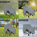 Waterproof Wheelchair Cover - Oxford Fabric Wheelchair Cover, Mobile Vehicle Cover, Wheelchair Storage Protector - UV Protection, Dust Protection, Outdoor Rain Cover - Gray - 115x75x130cm