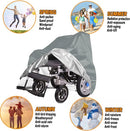 Waterproof Wheelchair Cover - Oxford Fabric Wheelchair Cover, Mobile Vehicle Cover, Wheelchair Storage Protector - UV Protection, Dust Protection, Outdoor Rain Cover - Gray - 115x75x130cm
