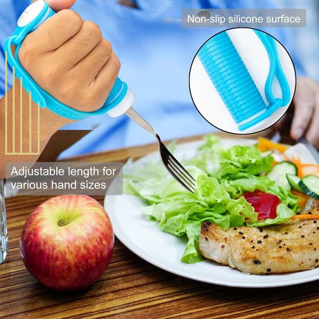 Flexible and adaptable cutlery for seniors, people with disabilities, Parkinson's disease, arthritis, hand tremors, weak grip and people with disabilities, arthritis - Non-slip handles - Easy to hold - Suitable for handshakes