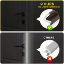 Door seal with draught excluder - Wooden door seal with V-groove - Leather strip - Environmentally friendly door seal (black - 6 m)