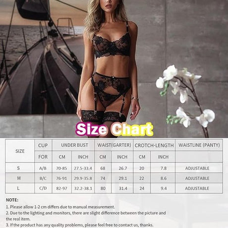 Lingerie - feminine sexy lingerie set - floral print laced bodysuit - struts - backless - sexy lingerie set - seductive lingerie - Valentine's Day gift - size M