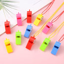 Soccer Whistles - Stadium Cheering Accessories - 24-Piece Set - Sports Whistles - Soccer | Football | Soccer Sticker Whistles (with String)