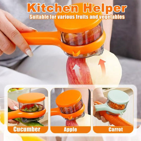 Vegetable Peeler - Fruit and Vegetable Peeler - with Storage Box - Safe and Efficient - Double-Sided Sharp Stainless Steel Blades - Easy to Clean - Process Fruits and Vegetables Easily and Conveniently - Set of 2 (Green)