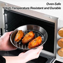 Baking tray for air fryer - Air fryer baking pan - Air fryer accessories - Baking tray with rack - Made of 304 stainless steel - 20 cm