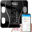 Smart Scale with Body Analysis - Measures BMI, Fat & Muscle Mass - USB Rechargeable - Up to 180 kg - Black