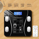 Smart Scale with Body Analysis - Measures BMI, Fat & Muscle Mass - USB Rechargeable - Up to 180 kg - Black