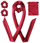 3-Piece Hair Rollers - Curling Iron for Women - Includes Storage Bag - Creates Long-Lasting Curls Without Heat (Red)