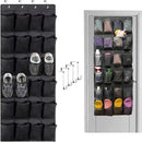 Shoe rack with 24 compartments - Made of sturdy and durable Oxford cloth - Can be hung on a door - Suitable for wardrobes with mesh walls - Black