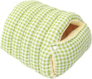Cat house - Cat basket - Plush and warm - Removable and washable - Closed cat bed for winter - Suitable for indoor and outdoor use in winter, camping, traveling, in the bedroom, living room and apartment - Green and white checkered
