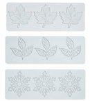 Baking Molds (3-Piece Set) - Silicone Baking Molds - Maple Leaf, Clover, and Snowflake Patterns - Suitable for baking chocolate, candy, and cupcakes, this is a handy tool for creating fun homemade desserts