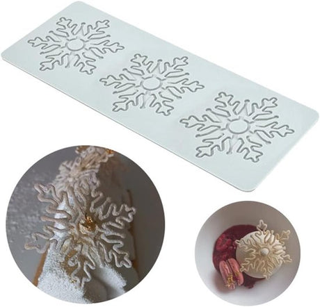 Baking Molds (3-Piece Set) - Silicone Baking Molds - Maple Leaf, Clover, and Snowflake Patterns - Suitable for baking chocolate, candy, and cupcakes, this is a handy tool for creating fun homemade desserts