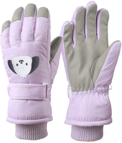 Gloves - Children's Gloves - Children's Ski Gloves - Touchscreen Gloves - Windproof - Warm - Suitable for children from 8 to 14 years in winter - Purple