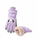 Gloves - Children's Gloves - Children's Ski Gloves - Touchscreen Gloves - Windproof - Warm - Suitable for children from 8 to 14 years in winter - Purple