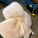 Women's Scarf - Women's Winter Scarf - Thick - Warm - Short Scarves - Plush Cross Scarves - Neck Scarves - Ultra Soft - 75x10 cm - Pink