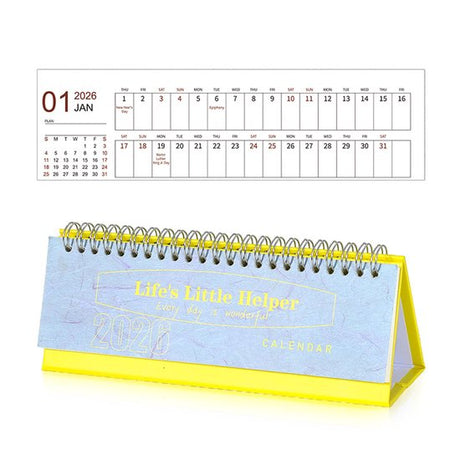 Calendar 2026 - Minimalist English Desk Calendar - Office Calendar - Desk Decor - Style D