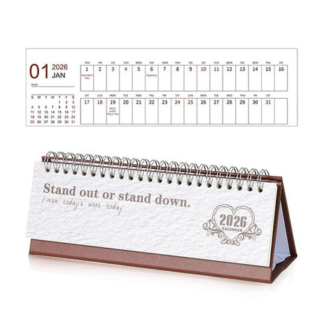 Calendar 2026 - Minimalist English Desk Calendar - Office Calendar - Desk Decoration - Style H