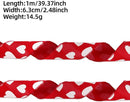 Valentine's Day Ribbons - 3 Rolls - Handmade Ribbons - Heart Pattern - Natural Texture - Suitable for wrapping flowers and party decorations （1m）
