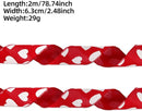 Valentine's Day Ribbons - 3 Rolls - Handmade Ribbons - Heart Pattern - Natural Texture - Suitable for wrapping flowers and party decorations （2m）