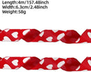 Valentine's Day Ribbons - 3 Rolls - Handmade Ribbons - Heart Pattern - Natural Texture - Suitable for wrapping flowers and party decorations （4m）