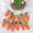 Easter Decorations - Realistic Carrot Figures - Pack of 12 - Mini Foam Carrots 7cm - Party Decorations