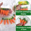 Easter Decorations - Realistic Carrot Figures - Pack of 12 - Mini Foam Carrots 7cm - Party Decorations