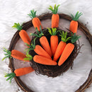 Easter Decorations - Realistic Carrot Figures - Pack of 12 - Mini Foam Carrots 7cm - Party Decorations