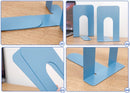 Bookends - Metal - Iron Bookshelves - To be used for supporting books and organizing your desk - 2 Pieces - 13 × 15 × 16.5 cm - Blue