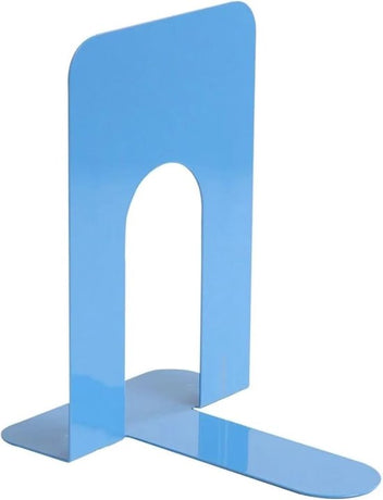 Bookends - Metal - Iron Bookshelves - To be used for supporting books and organizing your desk - 2 Pieces - 13 × 15 × 16.5 cm - Blue
