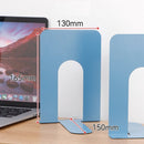 Bookends - Metal - Iron Bookshelves - To be used for supporting books and organizing your desk - 2 Pieces - 13 × 15 × 16.5 cm - Blue