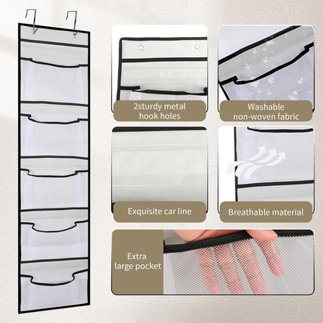 Hanging Storage Bags - Hanging Storage Boxes - Comes with 5 Mesh Pockets - Perfect as Hanging Storage Boxes for the Bedroom - Ideal for Toy Storage