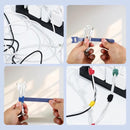 Cable Clips - 120 Pieces - Reusable Cable Ties - Cable Ties for Data Cable Management - Ideal for Cable Management in the Home, Office, Garden and More - Available in 6 Mixed Colors