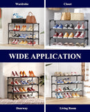Shoe Rack - 3-Tier Storage Rack - Stackable - 27.5 Inch Wide - Black