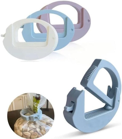 3-Pack of Food Clips - Universal for Snack & Grain Bags - Airtight & Available in 3 Colors - 7.5x5.5 cm