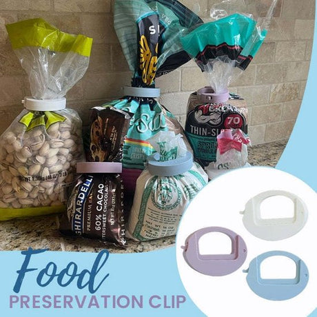 3-Pack of Food Clips - Universal for Snack & Grain Bags - Airtight & Available in 3 Colors - 7.5x5.5 cm