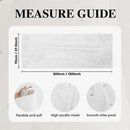 White Table Veil with White Pearls - Silky Gauze 30x120 Inches - For Weddings, Parties & Table Decorations