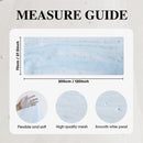 Light Blue Table Veil with White Pearls - Silky Gauze 30x120 Inches - For Weddings, Parties & Table Decorations