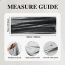 Black Table Veil with White Pearls - Silky Gauze 30x120 Inches - For Weddings, Parties & Table Decorations