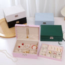 2-Tier Jewelry Box - With Removable Drawer & Lock - Large Storage Capacity for All Jewelry - Green